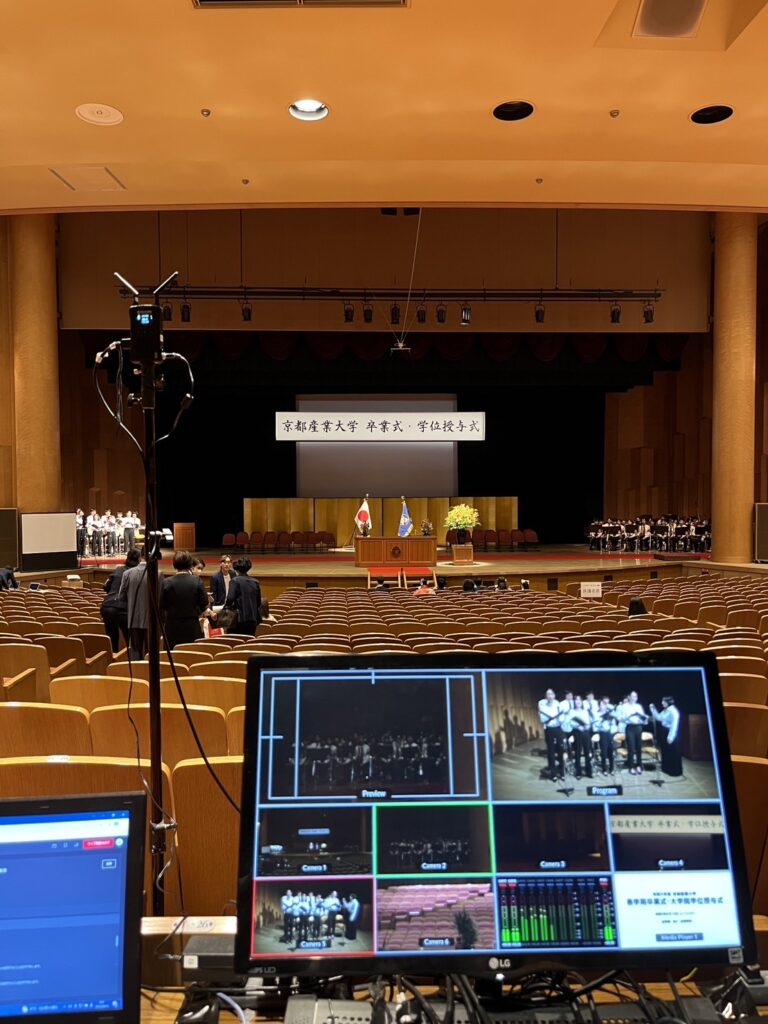 【撮影日記】京都産業大学様　春学期卒業式・学位授与式動画LIVE配信